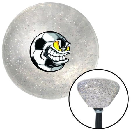 Monster Soccer Ball Clear Retro Metal Flake Shift Knob with M16 x 1.5 Insert Auto