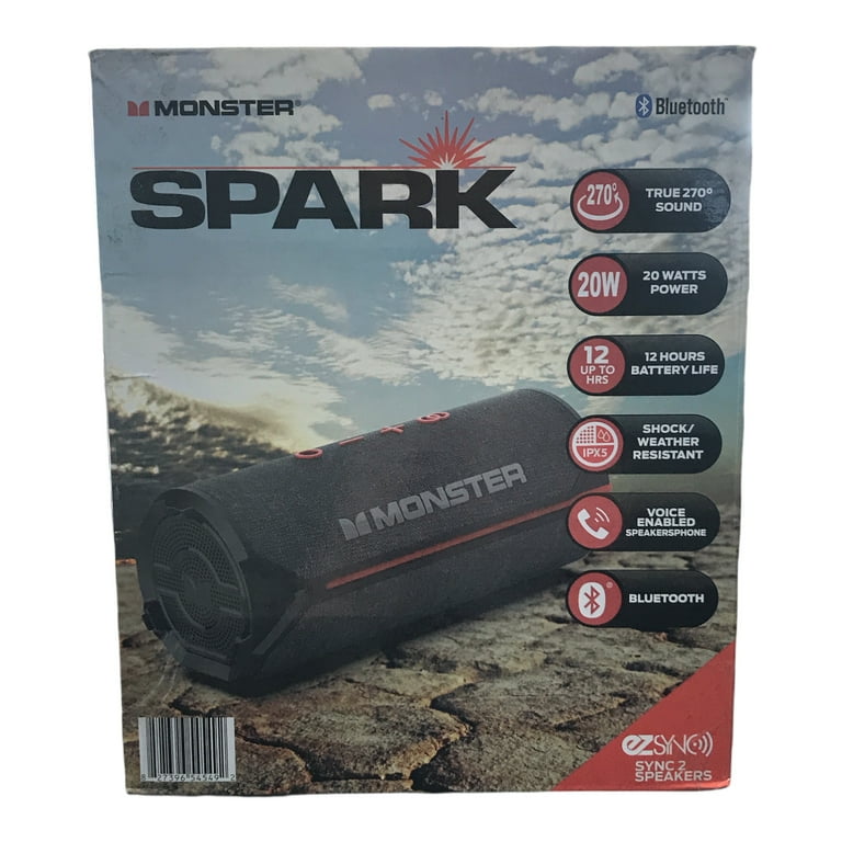 Monster Spark Portable Waterproof Bluetooth Speaker - Walmart.com