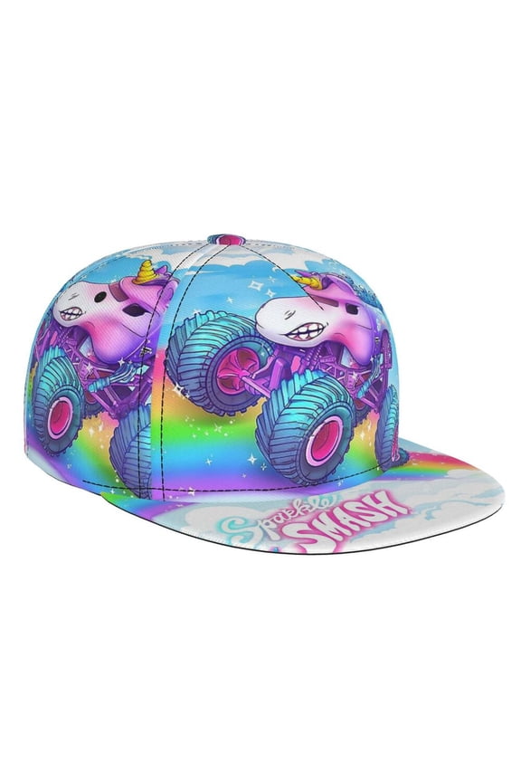 Monster Sparkle Smash Trucks Adjustable Brim Bill Baseball Cap Adjustable Snapback Hat Hip Hop Cap Dad Hat Men Women