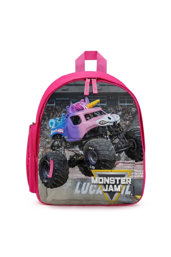 Monster-Sparkle Smash Trucks Lightweight Backpack Shoulder Bags Small Bookbag Daypack Travel Camping
