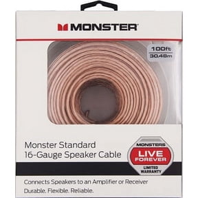 Monster Standard Clear Coat Speaker Cable 100 Feet,Direct Connection