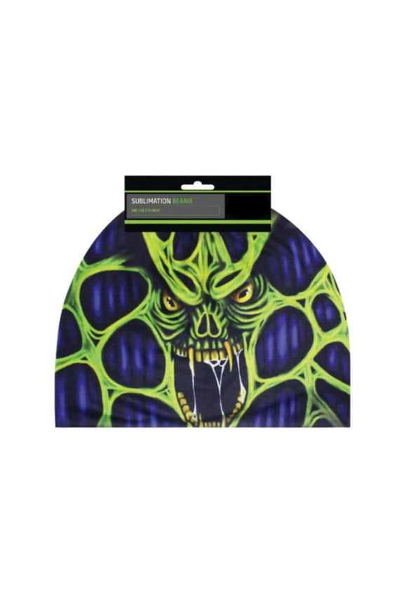 Monster Sublimation Biker Beanie Skull Cap Helmet Liner
