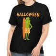 thumbnail image 1 of Monster Surfer Funny Halloween T Shirts for Women Plus Size 1X 2X 3X 4X 5X Plus Size Halloween Costumes for Women, 1 of 7