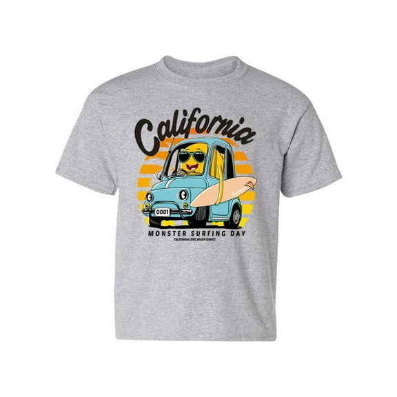 Monster Surfing Day T-Shirt Juniors -Image by Shutterstock,  Large