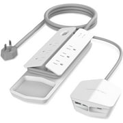 Monster Power Center Vertex Surge Protector, 6 AC Outlets, 2 USB-A & 1 USB-C Port, Detachable USB Power Strip