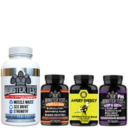 Monster Test Testosterone Booster, Monster Nitric Oxide, Angry Energy, Monster PM Sleep Aid 4-Pack