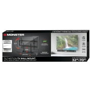 Monster Tilt Motion Wall Mount For 32-70” TVs and Adjustable Soundbar Mount
