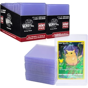 Monster Top Loaders for Collectible Trading Cards - 200 Count 3"x4" Clear Hard Plastic Card Protector Toploader Sleeves Compatible w MTG, Magic The Gathering, Yugioh, Pokemon, Sports Cards & All TCGs