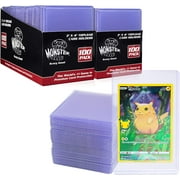 Monster Top Loaders for Collectible Trading Cards - 200 Count 3x4 Clear Hard Plastic Card Protector Toploader Sleeves Compatible w MTG, Magic The Gathering, Yugioh, Pokemon, Sports Cards & All TCGs