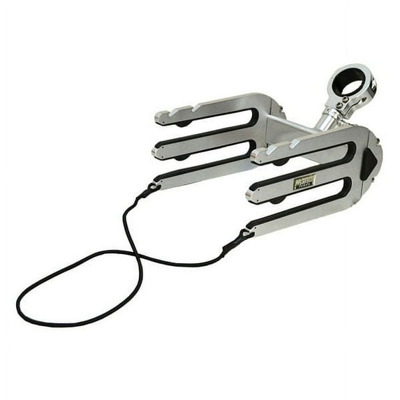 Monster Tower Silver / Black 2 3/8 Inch Anodized Aluminum Boat Wakeboard Rack