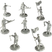 Monster Townsfolk Mini Fantasy Figures - 8pc Authority Figures Non Player Character NPC Miniatures - 1 Hex-Sized Compatible w/DND Dungeons Dragons Pathfinder All Tabletop Games