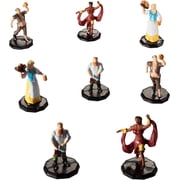 Monster Townsfolk Mini Fantasy Figures - 8pc Hand-Painted Pub Workers Non Player Character NPC Miniatures- 1" Hex-Sized Compatible w DND Dungeons Dragons Pathfinder RPG Tabletop Games