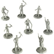 Monster Townsfolk Mini Fantasy Figures - 8pc Peasant Non Player Character NPC Miniatures - 1 Hex-Sized Compatible with DND Dungeons and Dragons, Pathfinder and All RPG Tabletop Games
