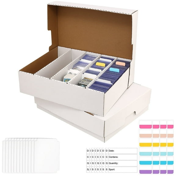 Monster Trading Card Storage Box 5 Row.Holds 3950-count Cards,card box Card organizer for Sports Card,Trading Card,TCG/Magic/Mtg Cards. Baseball card storage box