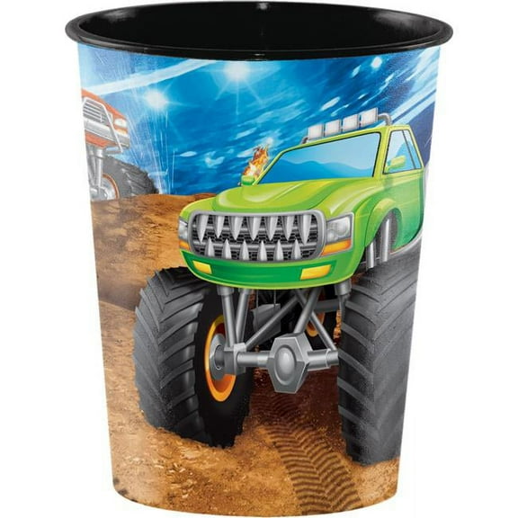 Monster Truck 16 oz Plastic Cup