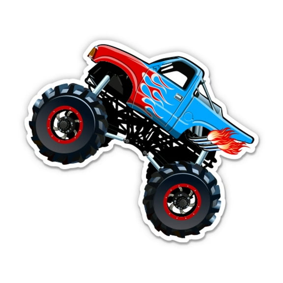 Monster Truck - 3" Vinyl Sticker - For Car Laptop Water Bottle Phone - Waterproof Decal