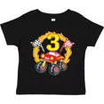 thumbnail image 1 of Monster Truck 3Rd Birthday Toddler T-Shirt Birthdays Third 3 Three Old TODDLER SHORT SLEEVE TEE BELLA CANVAS 3001T, 1 of 3