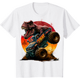 thumbnail image 1 of Monster Truck And T-Rex Dinosaur For kids Birthday T-Shirt Size 4-5, 1 of 2