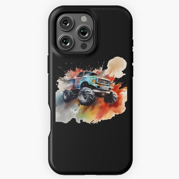 Monster Truck Big Retro Race Dad Jam Phone Case for iPhone 16 15 14 13 12 11 Pro Max - Modern Phone M97