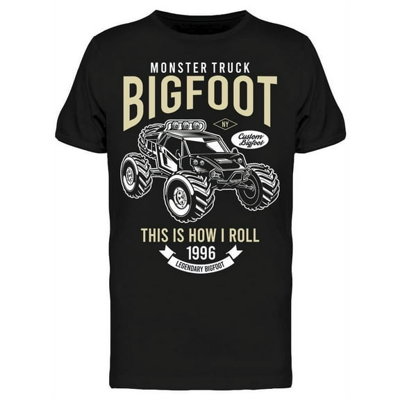 Monster Truck Bigfoot T-Shirt Men -Image by Shutterstock, Male XX-Large