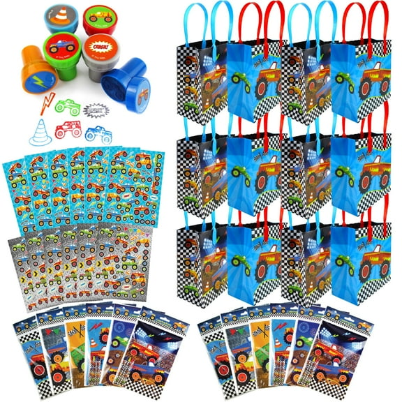 Monster Truck Birthday Party Favor Set of 60 Pcs