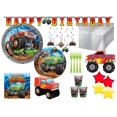 thumbnail image 1 of Monster Truck Birthday Party Supplies Bundle with Lunch Plates, Cake Plates, Napkins, Cups, Table Cover, Forks, Balloons, and Decorations for 8 Guests, 1 of 10