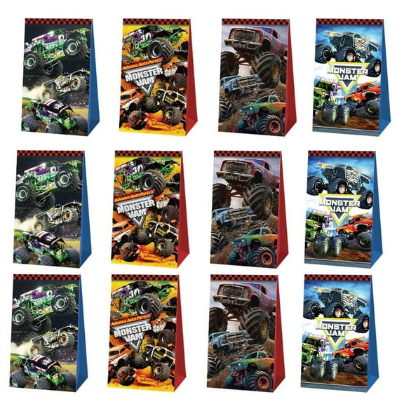Monster Truck Candy Bags Birthday Goodie Party Favor Decorations Treat Supplies