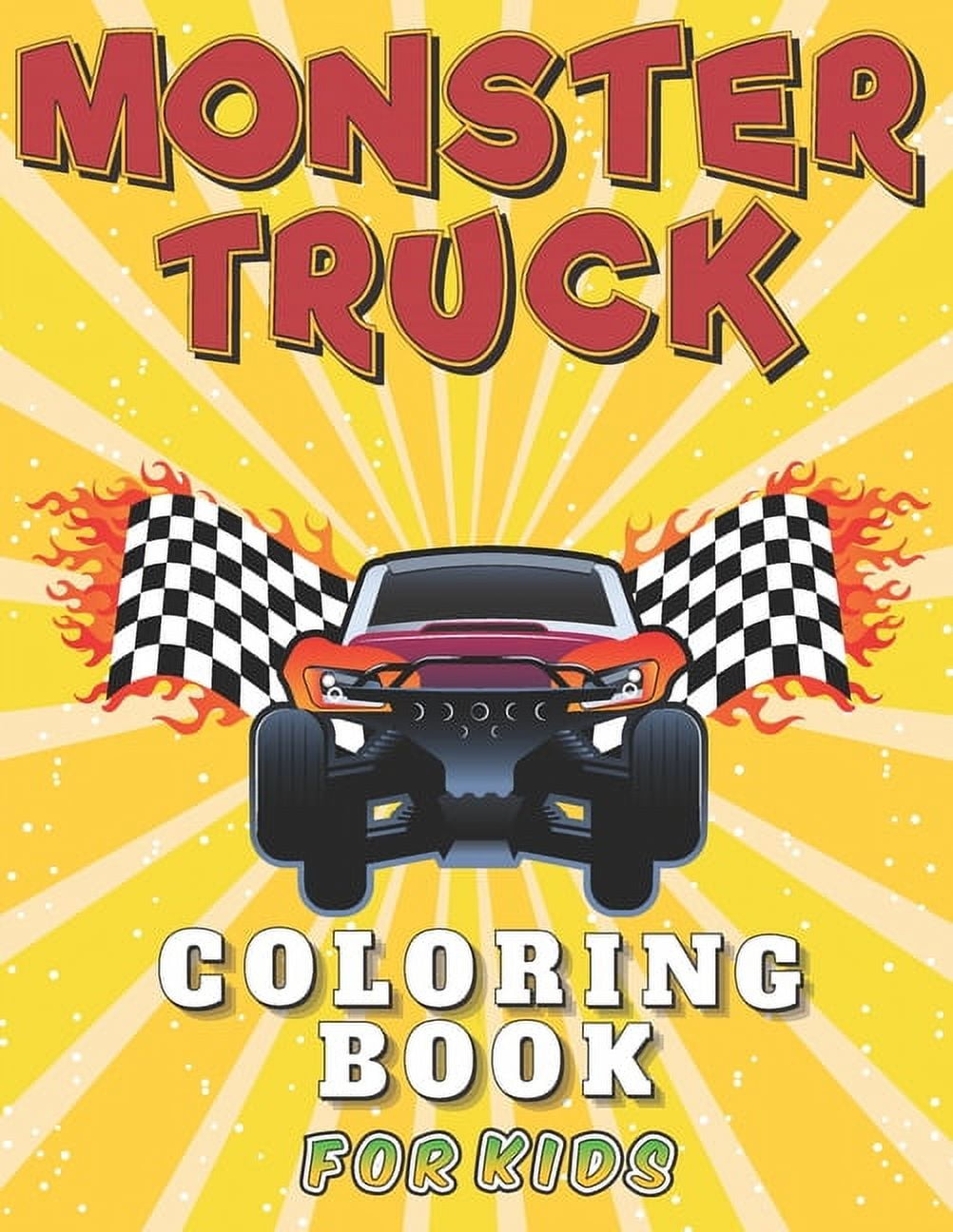 Monster Truck Coloring Book for Kids: A Fun Big and Unique Colouring ...