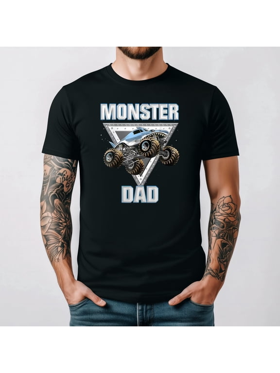 Monster Truck Dad Fathers Day Jam Big Wheels Themed T-Shirt unisex up to 5XL