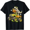 thumbnail image 1 of Monster Truck Dinosaur Halloween Skeleton T-Rex T-Shirt, 1 of 5