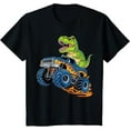 thumbnail image 1 of Monster Truck Dinosaur Shirt for Kids Boys Fun T Rex Truck Lover Tee, 1 of 4
