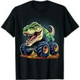 thumbnail image 1 of Monster Truck Dinosaur T-Rex Birthday Boy T-Shirt, 1 of 5