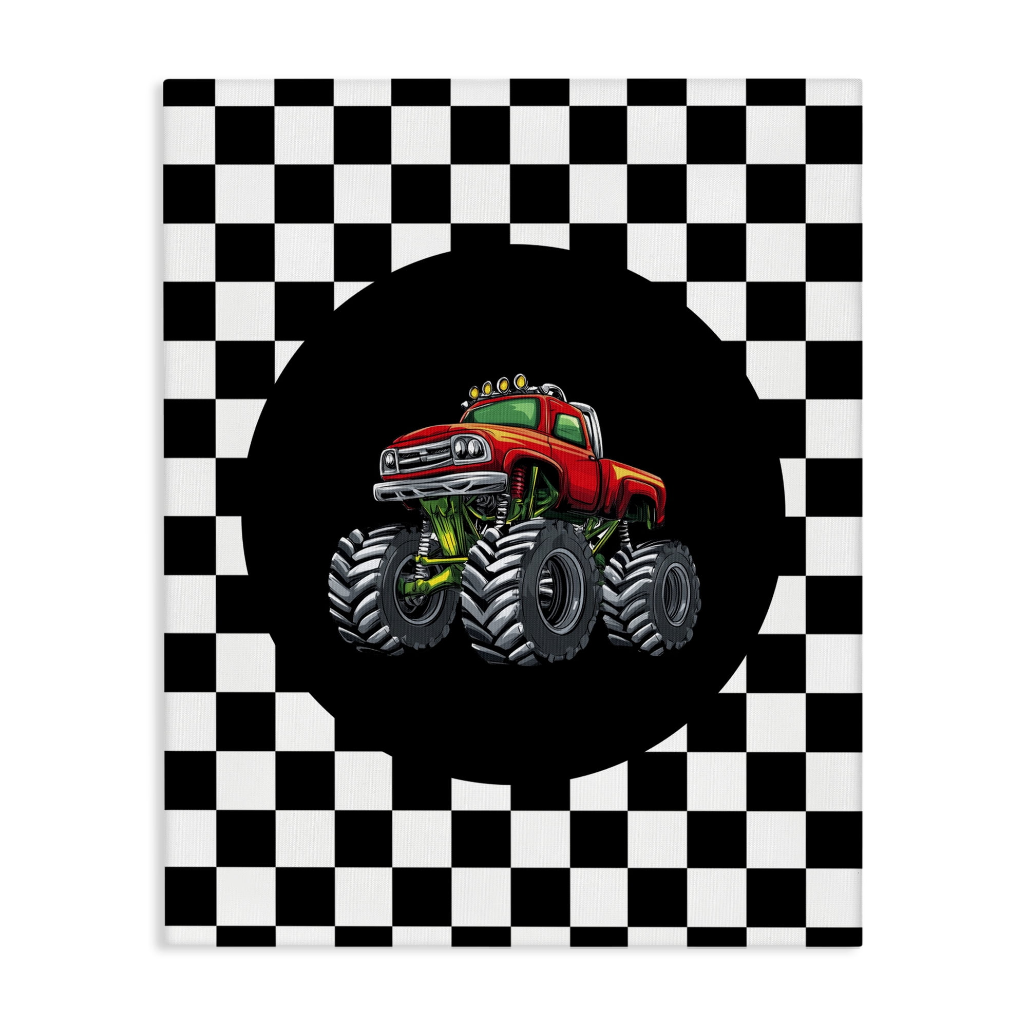 Monster Truck Dude Canvas Wall Art, design by Kim Allen