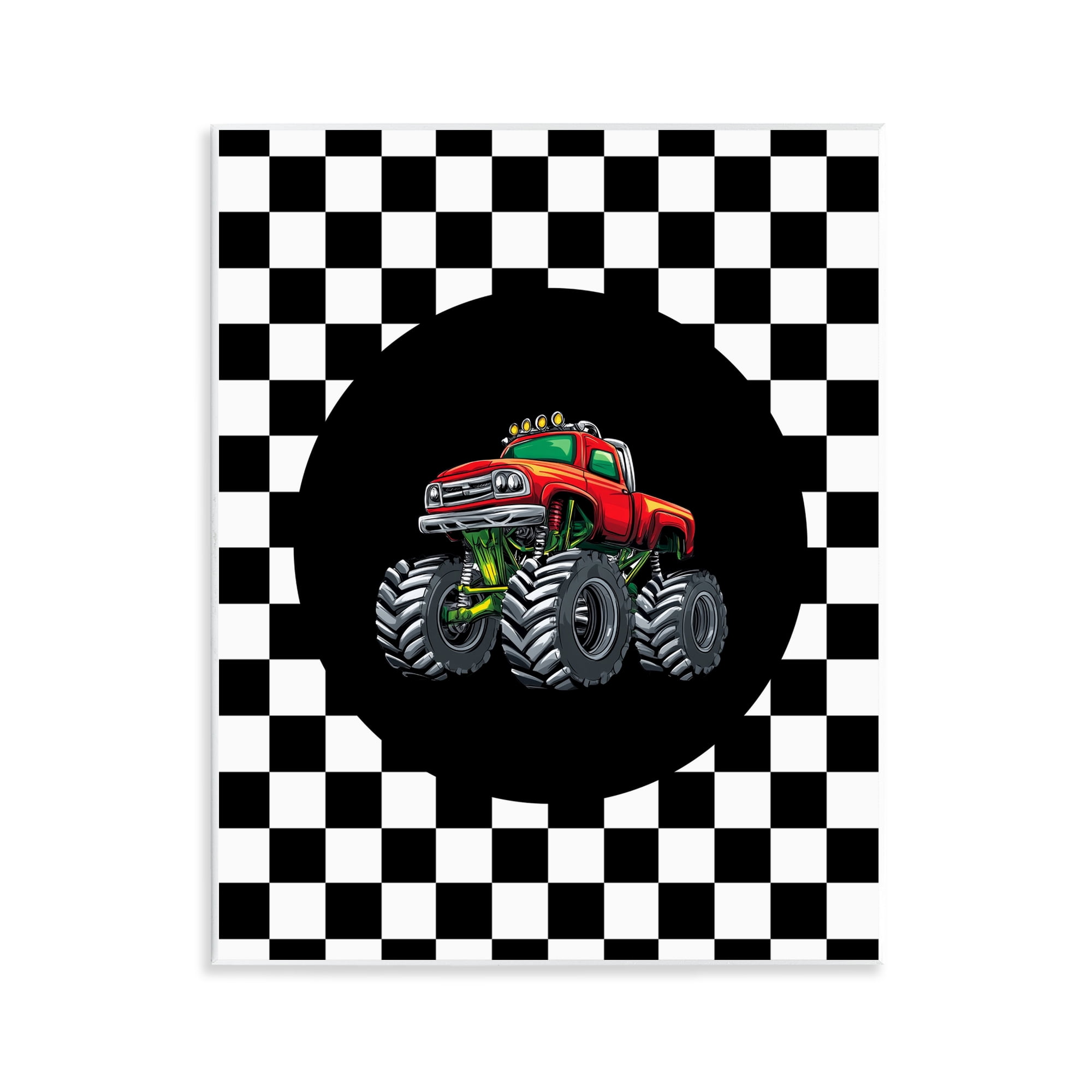 Monster Truck Dude Wall Plaque Art, design by Kim Allen