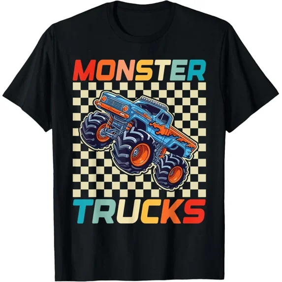 Monster Truck For Toddlers, Kids Monster Truck Retro Vintage T-Shirt Unisex S-5XL Hot Trending Shirt, Vintage Birthday Gift