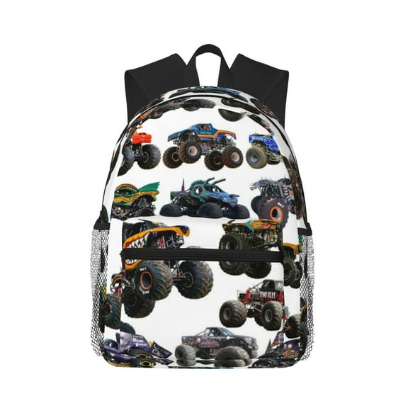 Monster Truck Jam Backpack Casual Daypack Travel Laptop Backpack Large Capacity Bag Gifts