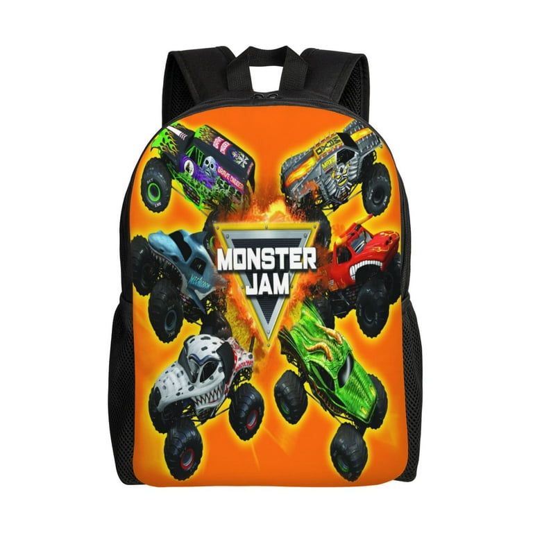 Monster Truck Jam Backpack Large Capacity Schoolbag Book Bag Casual Daypack Backpacks For Women Men Kids Walmart