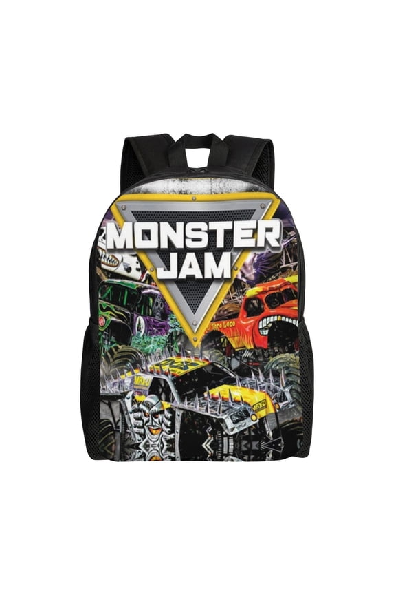 Monster Truck Jam Backpack Large Capacity Schoolbag Bookbag Computer Business Rucksack Backpacks For Travel Gifts