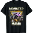 thumbnail image 1 of Monster Truck Mama Are My Jam Funny Truck Lover Unisex T-Shirt, up to size 5XL, 1 of 2