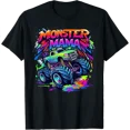 thumbnail image 1 of Monster Truck Mama Family Graphic T Shirt Size S-5XL, 1 of 5