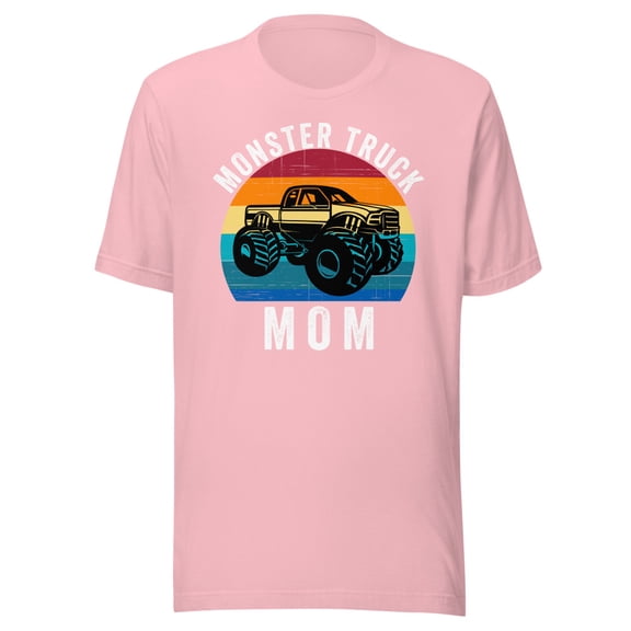 Monster Truck Mom Shirt, Unisex, Cool Mother's Day Shirt, Moms Love Monster Trucks Too Shirt, Monster Truck Lover Shirt, Monster Truck Fan (Pink, 3XL)