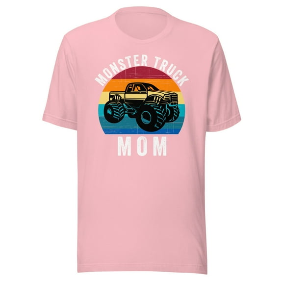 Monster Truck Mom Shirt, Unisex, Cool Mother's Day Shirt, Moms Love Monster Trucks Too Shirt, Monster Truck Lover Shirt, Monster Truck Fan (Pink, XL)
