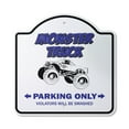 thumbnail image 1 of Monster Truck Parking 12" X 12" Sign | Indoor/Outdoor Plastic | SignMission Designer Rally Owner Driver Trucker Novelty Gift Funny Joke Gag Road Garage, 1 of 4