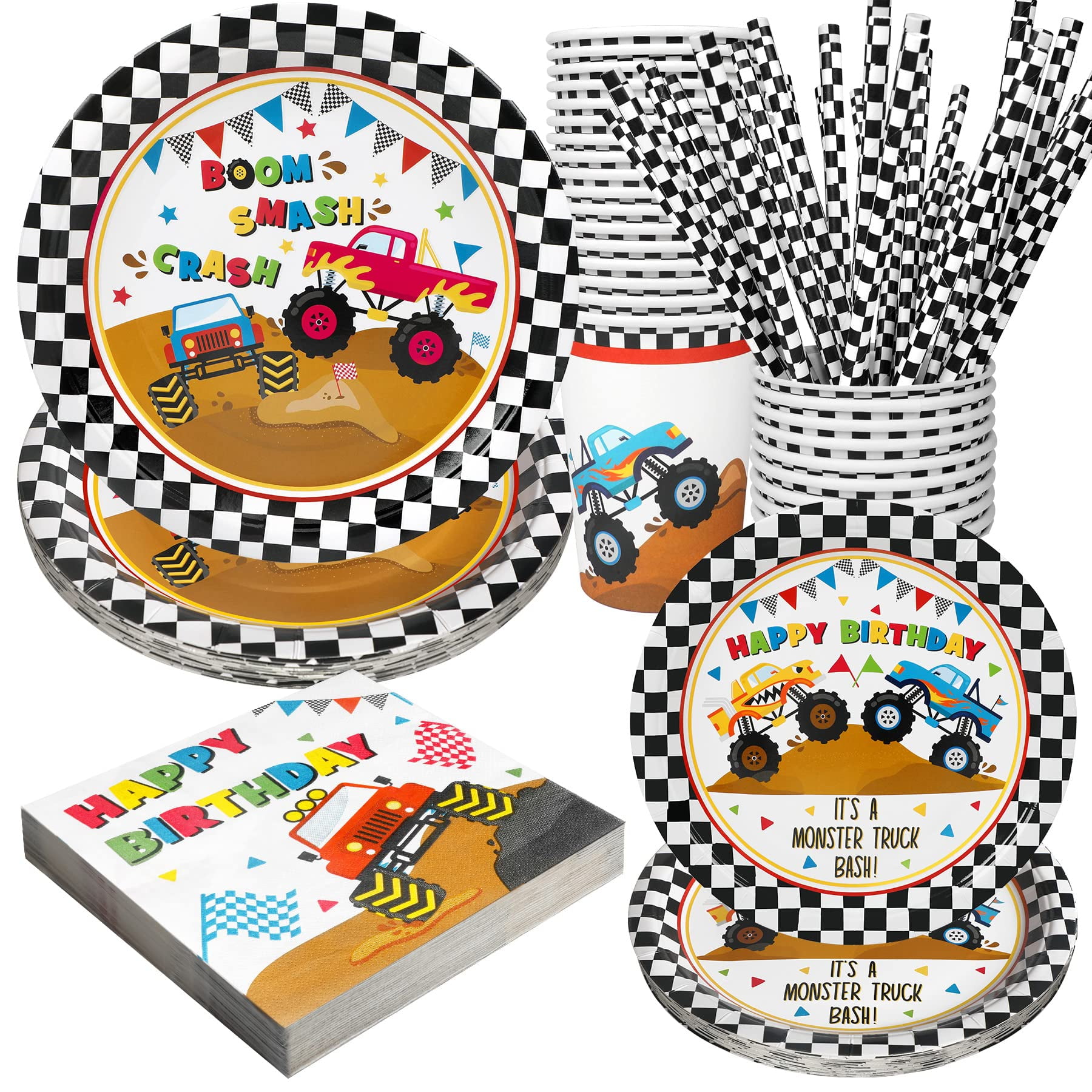 Monster Truck Party FEV6 Supplies Decorations, Kids Birthday Paper — free download