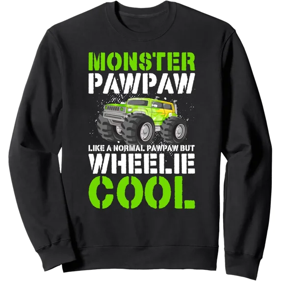 Image Lorry Coloruing Printable Monster Truck Pawpaw Grandpa Sweatshirt - Walmart.com