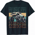 thumbnail image 1 of Monster Truck Retro Boys Mens Gift T-Shirt, 1 of 5