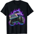 thumbnail image 1 of Monster Truck Retro Vintage Sunset Monster Truck Boys Mens T-Shirt, 1 of 5