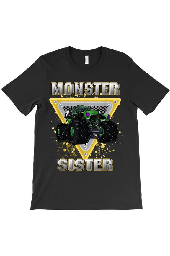 Monster Truck Sister Themed Funny and Cute Themed Gift H21812 T-Shirt, for Men and Women, Up to Size 5XL
