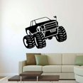 thumbnail image 1 of Monster Truck Stunt Wheels Trucks Ride Toy Car Wall Sticker Art Decal for Girls Boys Room Bedroom Nursery Kindergarten House Fun Home Decor Stickers Wall Art Vinyl Decoration Size (18x20 inch), 1 of 3