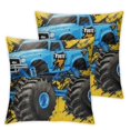 Monster Truck Tires Pillow Covers Silk Pillowcase for Hair and Skin